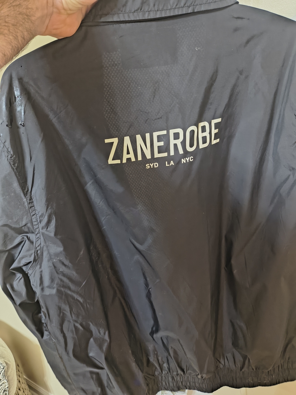 Zanerobe Black Mesh-Lined Jacket with Logo Tag